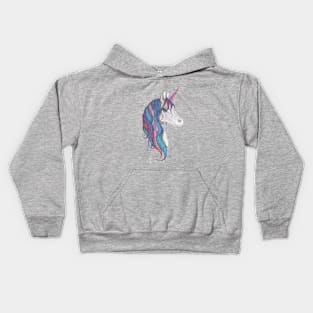 rainbow unicorn Kids Hoodie